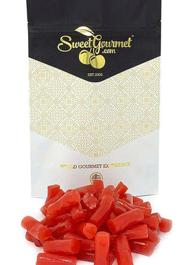 SweetGourmet Finnska Strawberry Bites pack with resealable pouch for freshness