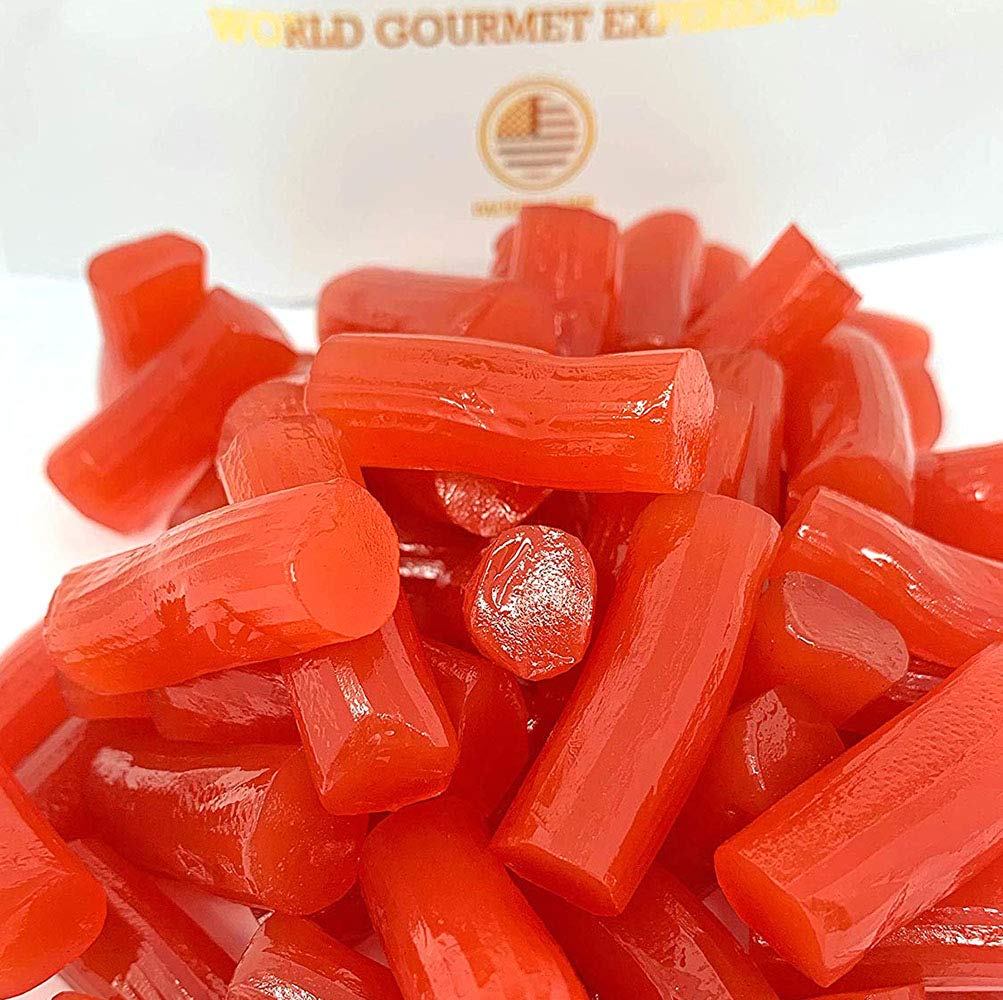SweetGourmet Finnska Strawberry Bites in a pouch ready for sharing