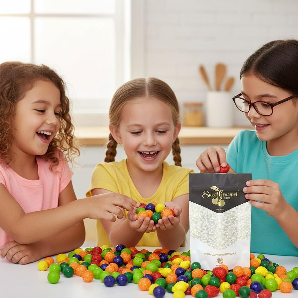 SweetGourmet fruit-shaped gum orange flavor adds color to gatherings.