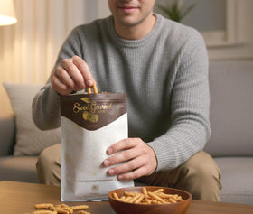 SweetGourmet Honey Roasted Sesame Sticks kosher certification signals trusted snack quality.