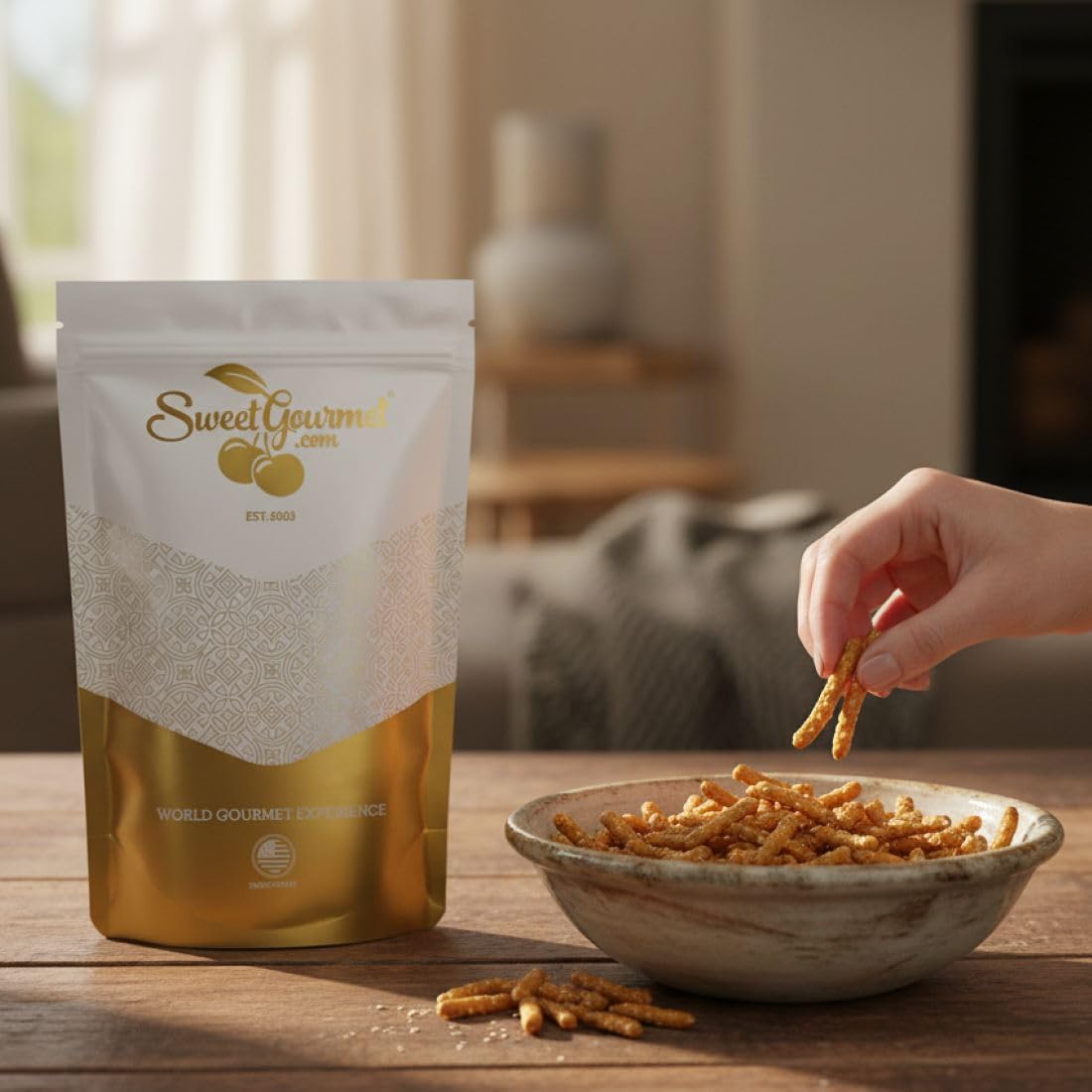 Kosher-certified status and USA-made labeling on packaging