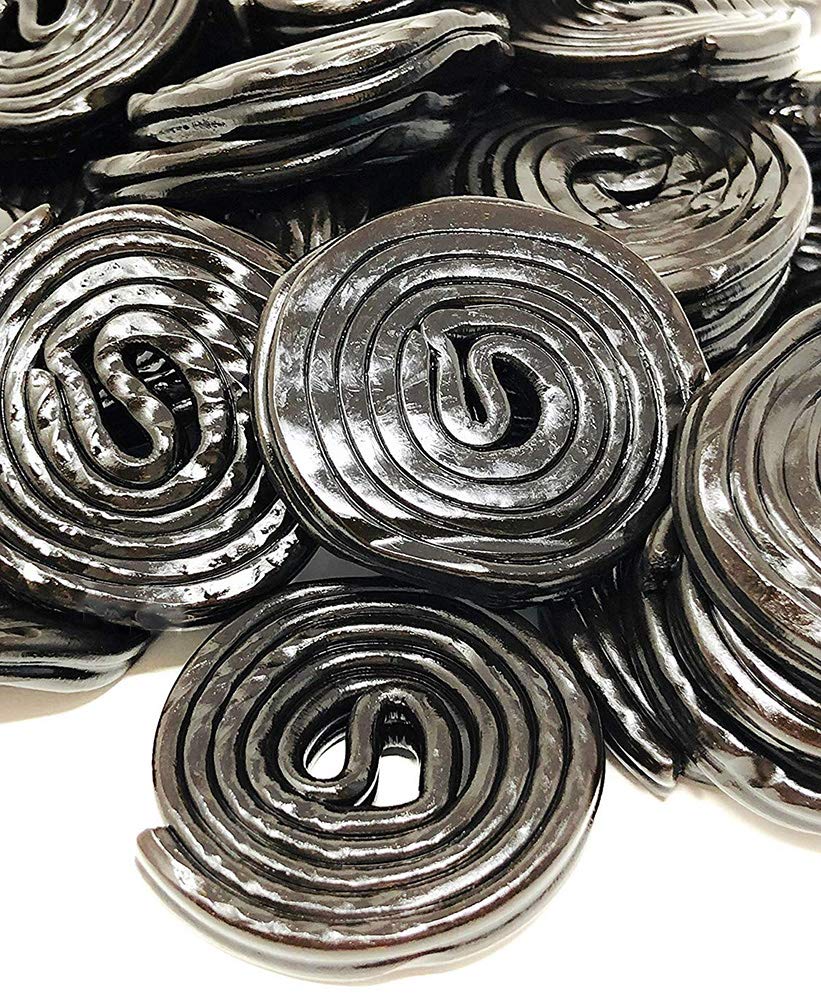 SweetGourmet licorice wheels ideal for desserts and coffee breaks