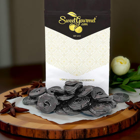 SweetGourmet resealable bag keeps licorice wheels fresh and accessible