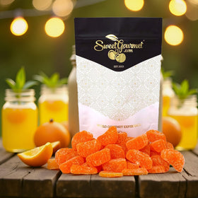 Naturally flavored orange slices ideal for holidays, gluten-free and shareable