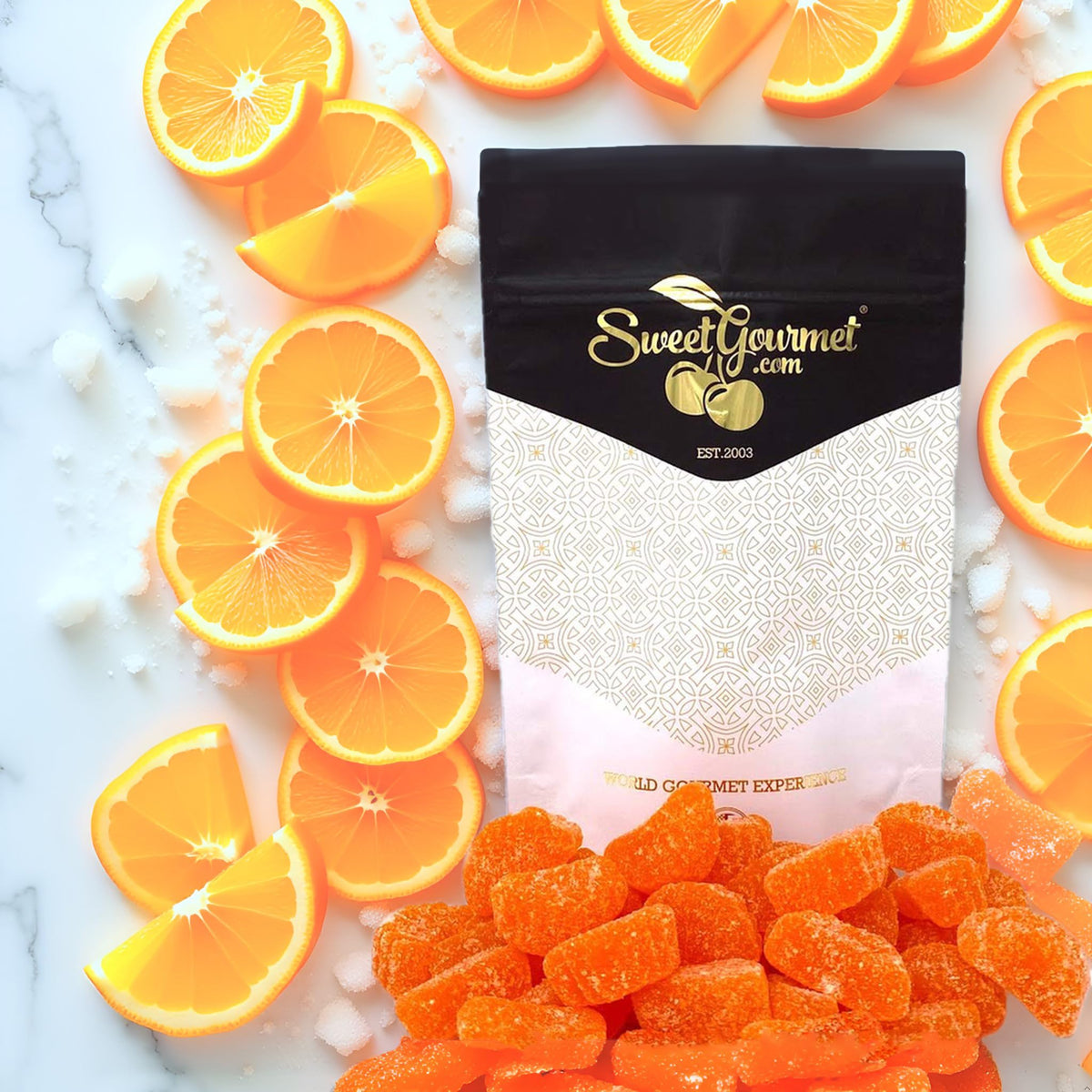 Serving suggestion: candy dish centerpiece with SweetGourmet slices