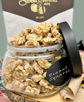 SweetGourmet peanut squares as ice-cream topping for dessert inspiration