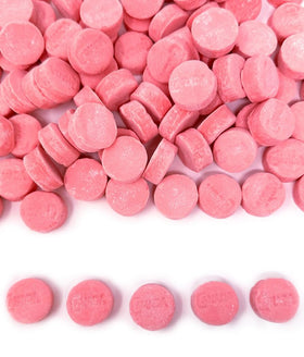 Net weight label on SweetGourmet Pink Wintergreen Lozenges packaging
