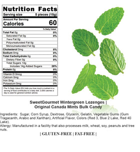 SweetGourmet Pink Wintergreen lozenges in resealable bag highlighting freshness.