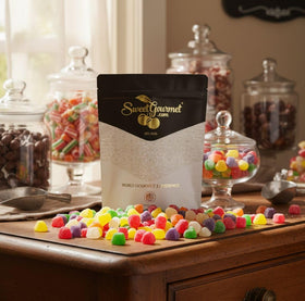 SweetGourmet Spice Drops resealable bag shows convenient snack option for gatherings