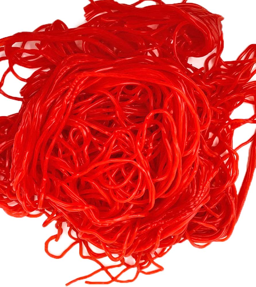 SweetGourmet Strawberry Dutch Licorice Laces long strands for easy portioning