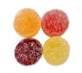 SweetGourmet sugar-free Italian fruit jellies Lemon flavor close-up highlighting tangy zest