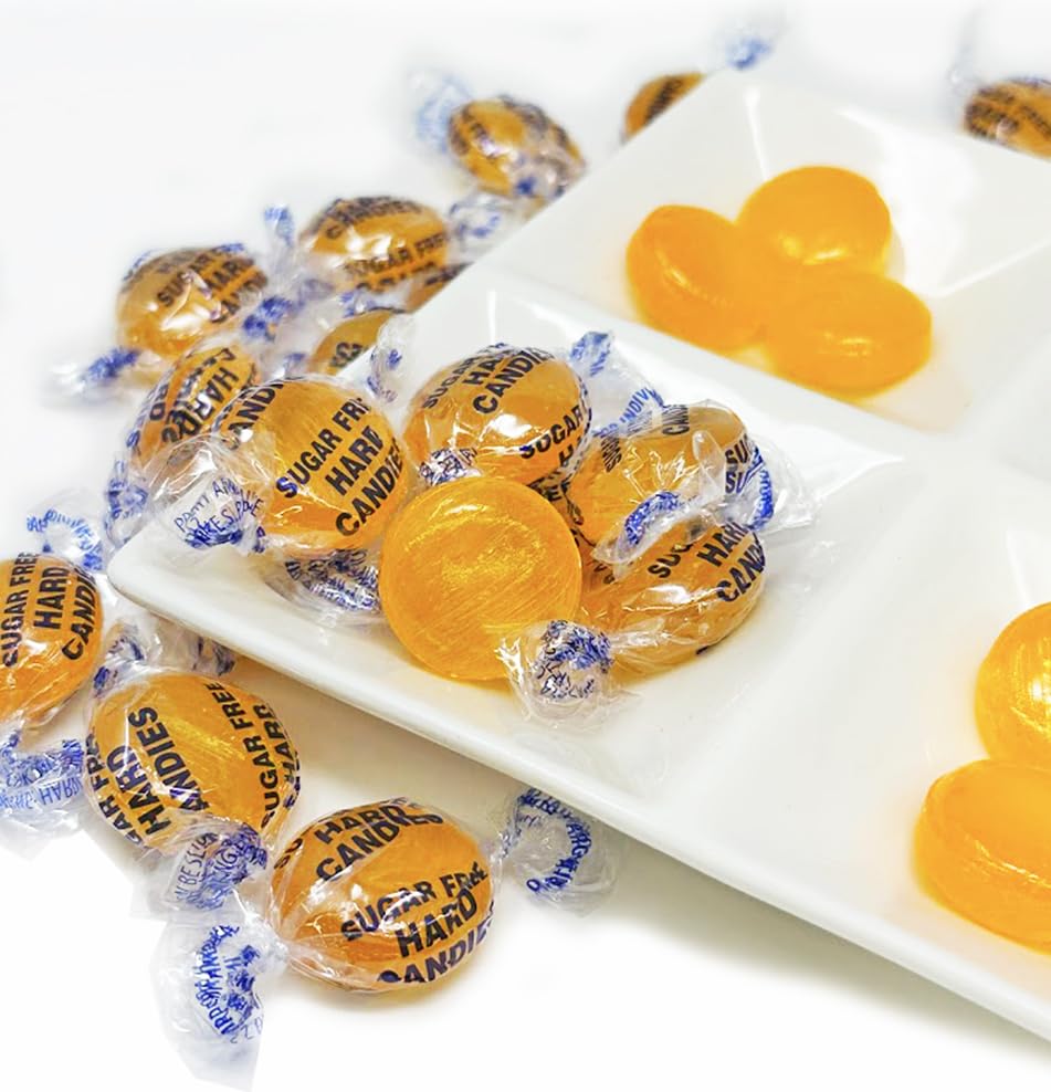 SweetGourmet sugar-free butterscotch buttons 2 lb bag easy stock and sharing.