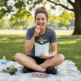 SweetGourmet sugar-free butterscotch buttons individually wrapped for on-the-go snacking.