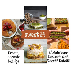 Sweetifi Kataifi baked topping demonstrates crunchy texture ideal for desserts.