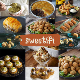 Sweetifi kataifi served dessert highlighting kunafa and baklava