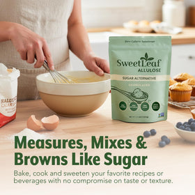 SweetLeaf Allulose bakes and blends like sugar for easy swaps