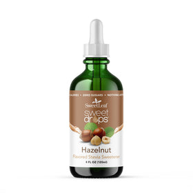 SweetLeaf Hazelnut Sweet Drops bottle ready to sweetness coffee with zero calories