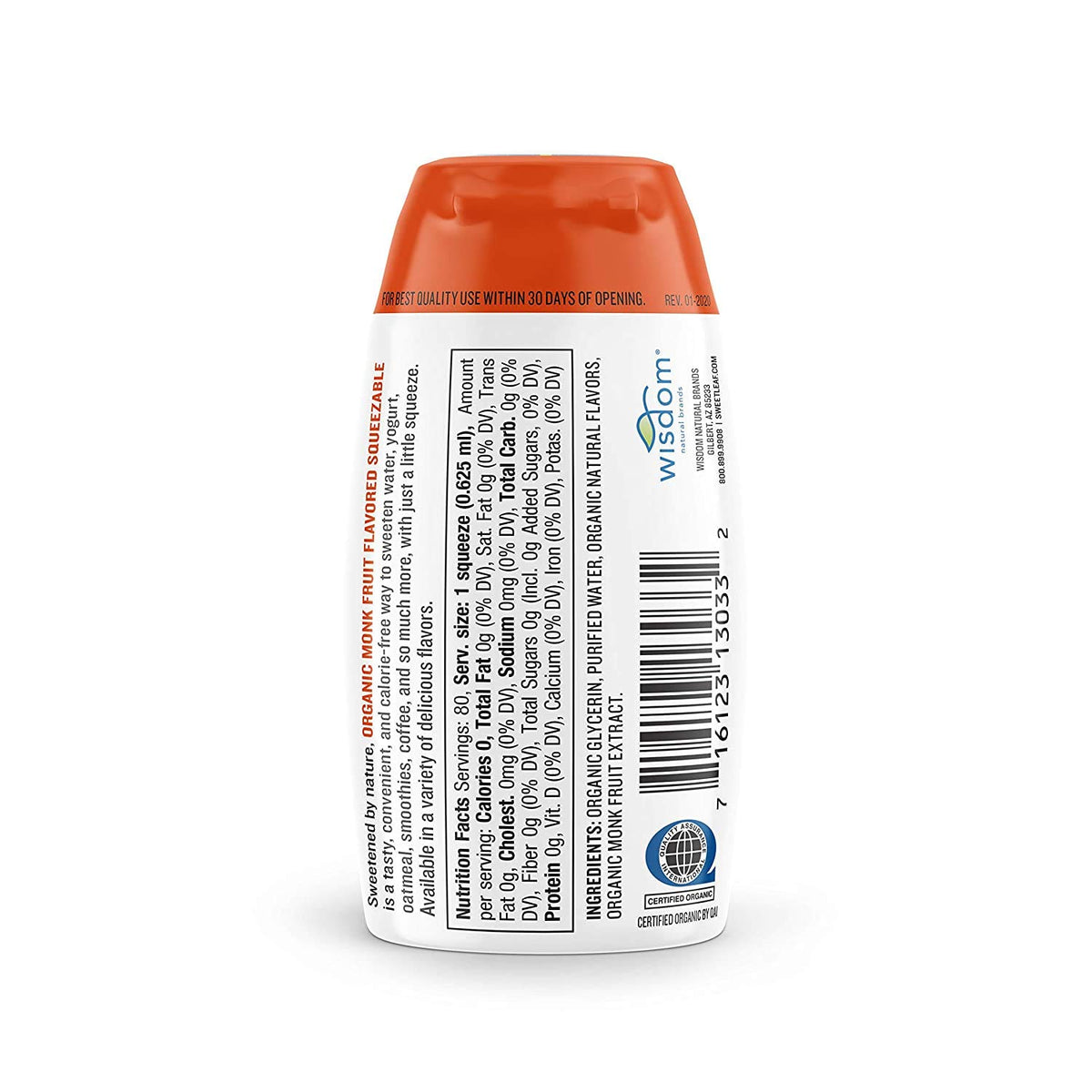 SweetLeaf Liquid Monk Fruit Drops bottle closeup for on-the-go zero-calorie sweetness