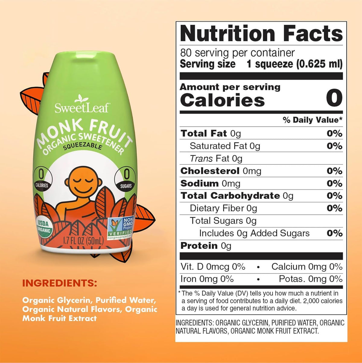 SweetLeaf liquid monk fruit drops in a dropper showing precise on-the-go sweetening