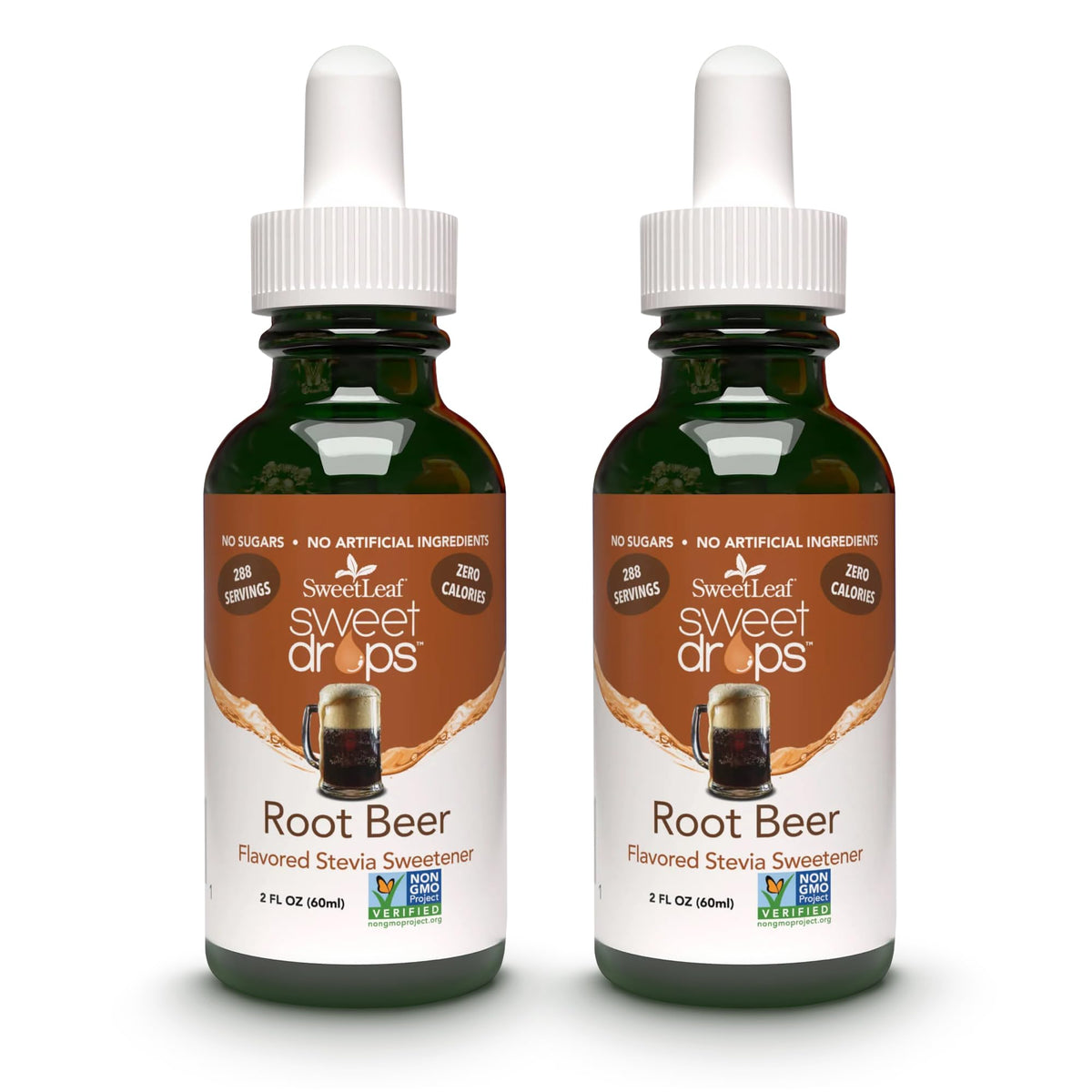 SweetLeaf Root Beer Sweet Drops bottle adds zero calorie sweetness to beverages