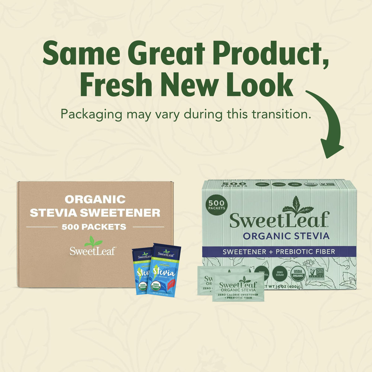 SweetLeaf stevia coffee packets ready to sweeten beverages