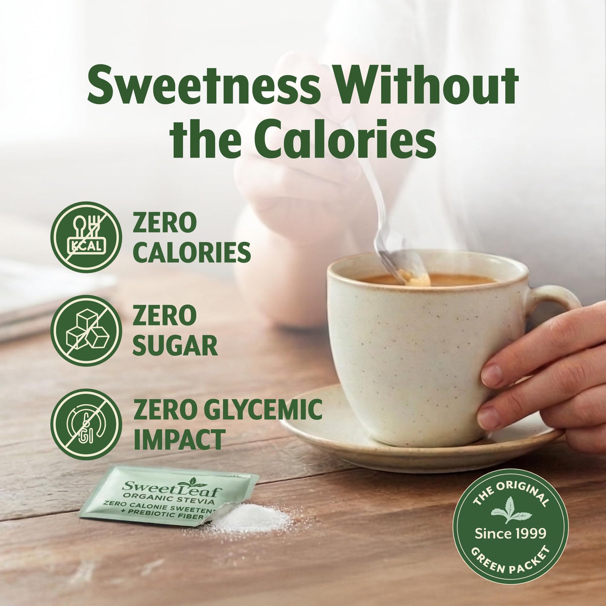 SweetLeaf stevia packets ideal for baking and sugar replacement