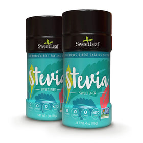 SweetLeaf stevia powder shaker jar cap for easy zero-calorie sweetness