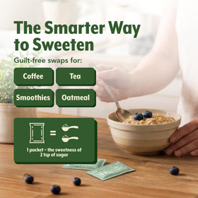 SweetLeaf zero-calorie stevia packets with no added sugar