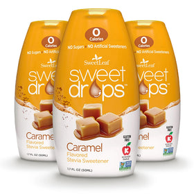 SweetLeaf Sweet Drops bottle with caramel flavor and zero calories.