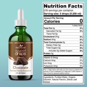SweetLeaf Sweet Drops chocolate in a coffee mug adds flavor without sugar.