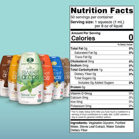 SweetLeaf chocolate flavor bottle delivers rich cocoa sweetness without calories.