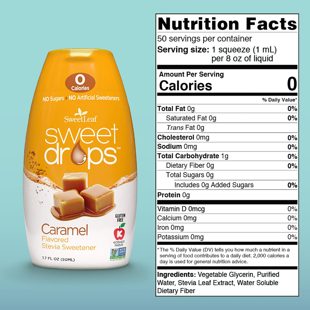 SweetLeaf Sweet Drops dropper close-up for precise, sugar-free flavor control