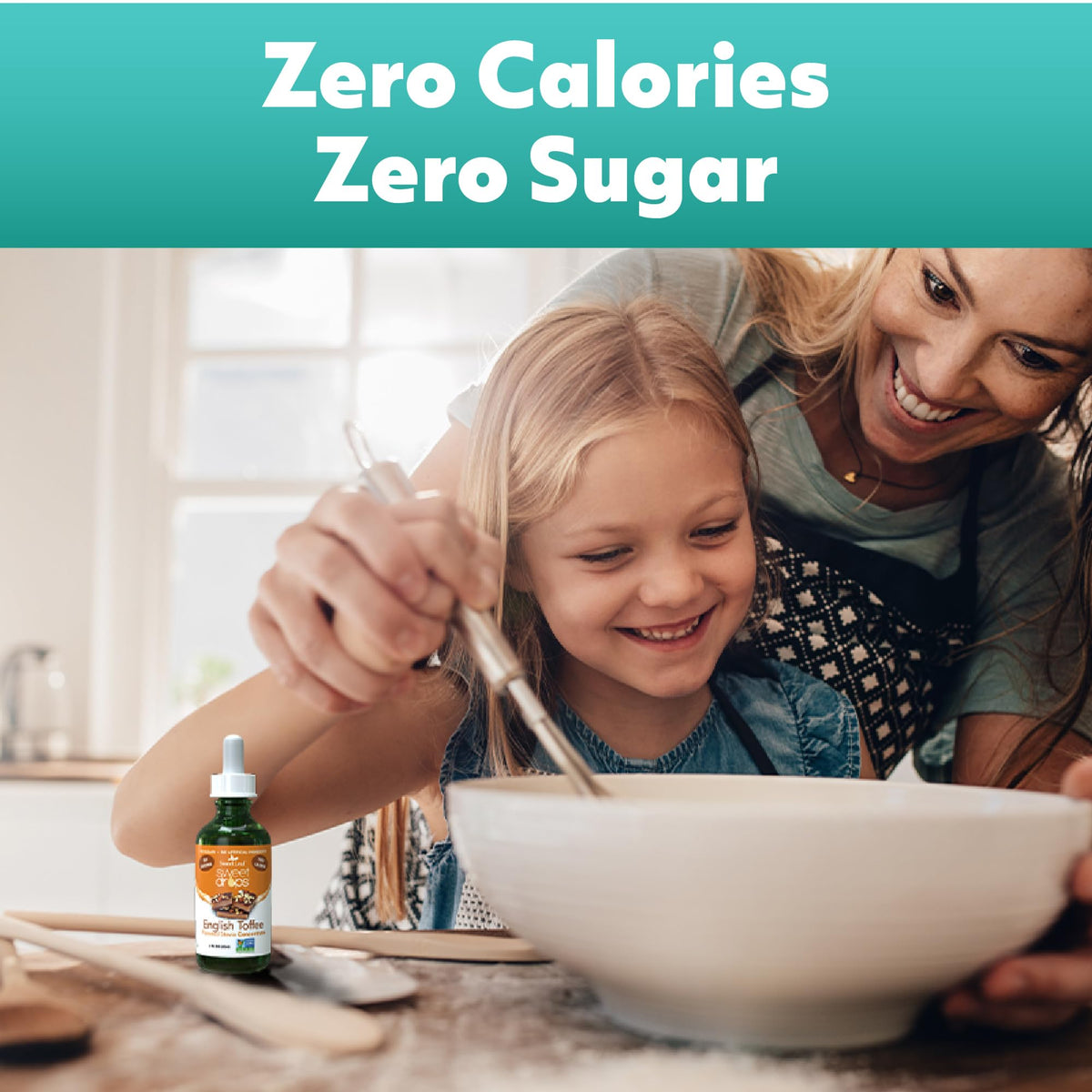SweetLeaf two 2 oz bottles stacked for keto-friendly use.