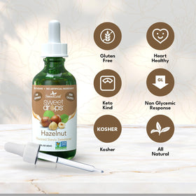 Coffee with SweetLeaf Hazelnut drops for a sugar-free taste.