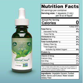SweetLeaf Sweet Drops pour bottle showing easy-to-use flavor drops, perfect for coffee.