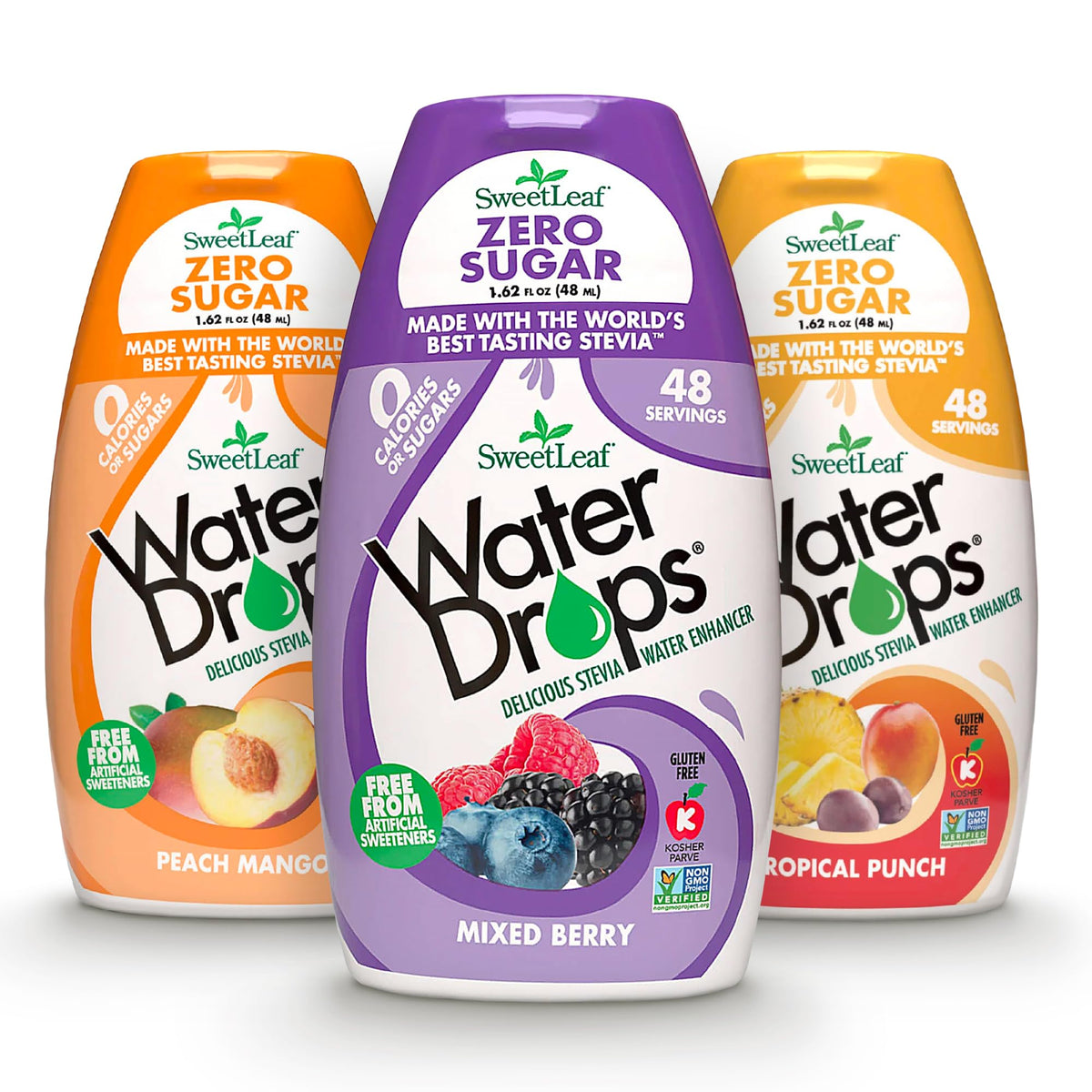 SweetLeaf Water Flavoring Drops bottle pour adds sugar-free flavor to water.