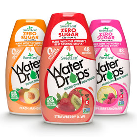 SweetLeaf water flavoring drops bottle pour adds zero-calorie flavor to water