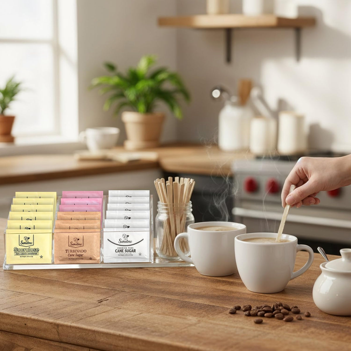 Sweetmo 300-count packaging keeps packets fresh and sanitary