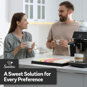 Sweetmo breakroom setup showing tidy beverage station.