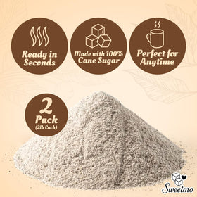 Sweetmo French Vanilla Cappuccino Mix on kitchen counter, easy coffee ritual.