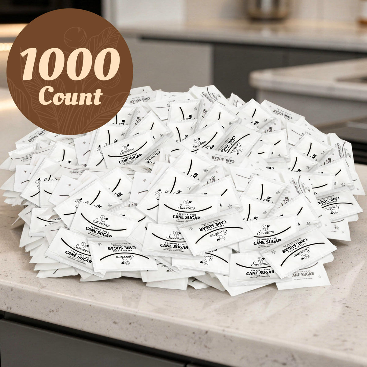 Sweetmo sugar packets at a coffee station keep beverages consistently sweet.