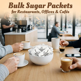 Sweetmo sugar packets dissolve quickly in hot or cold drinks.