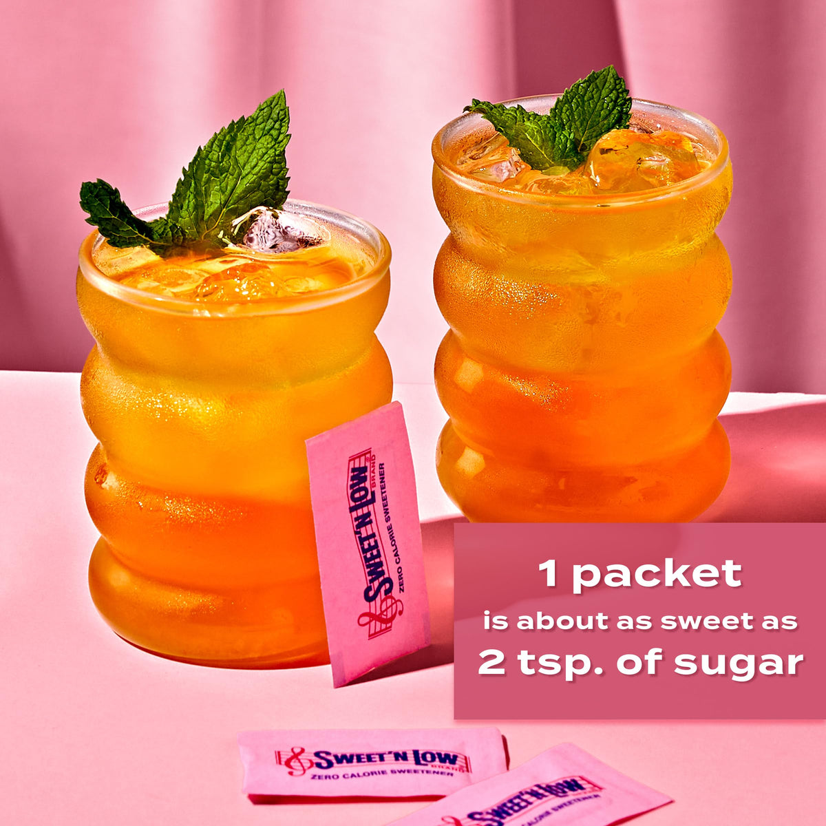 Sweet'N Low packets ready for baking and sprinkling on fruit for tastier snacks.
