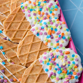 Sweets Indeed brownie topping sprinkles add cheerful color to dessert plates