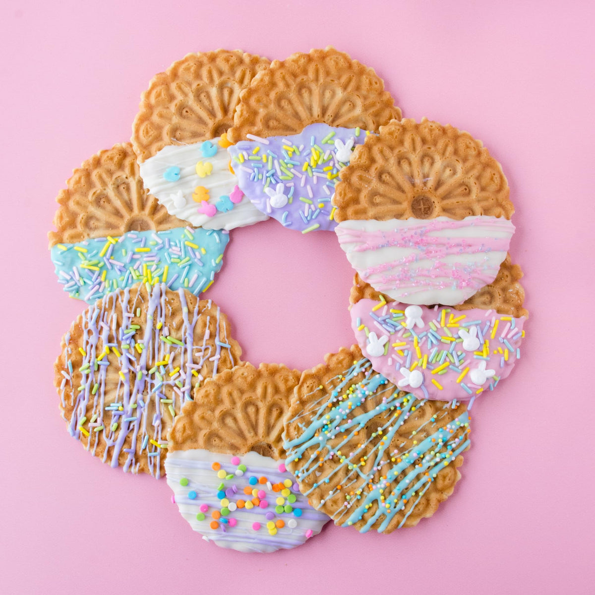 Sweets Indeed Easter 6-Cell Sprinkles enhance brownies with decorative texture.