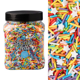Sweets Indeed Sprinklefetti bulk bottle adds party-ready color to desserts.