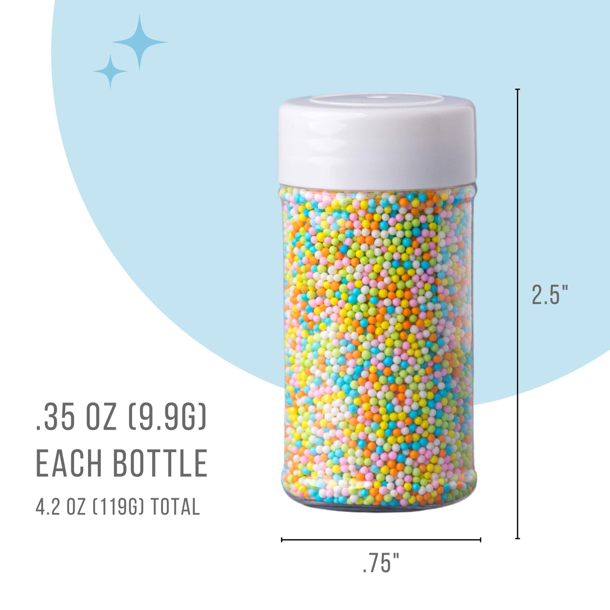 Sweets Indeed Sprinkles Cake Decoration demonstrates even color on desserts