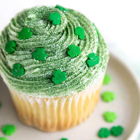 Sweets Indeed shamrock shapes blend seamlessly with cupcakes.