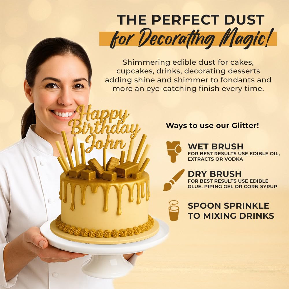 Sweets & Treats Boutique gold edible dust color palette expands festive decorating options.