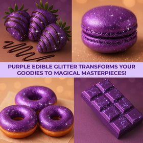 Sweets & Treats Boutique purple edible glitter for beverages enhances cocktails